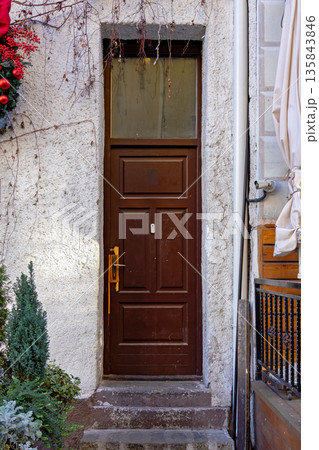 Old closed door Old closed door 135843846