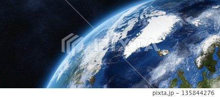 Planet Earth. Greenland, Iceland. Northern hemisphere. Planet Earth. Greenland, Iceland. Northern hemisphere. 135844276