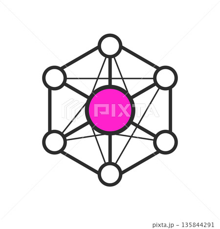 機械学習とディープネットワークの概念　アイコン 135844291