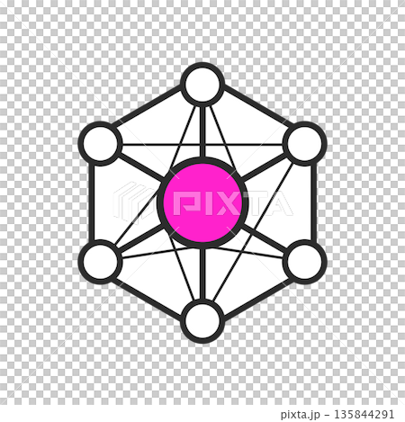 機械学習とディープネットワークの概念　アイコン 135844291