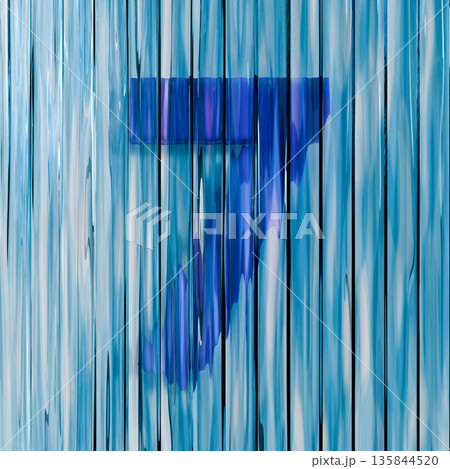 Blue reed glass font Number 7 SEVEN 3D Blue reed glass font Number 7 SEVEN 3D 135844520