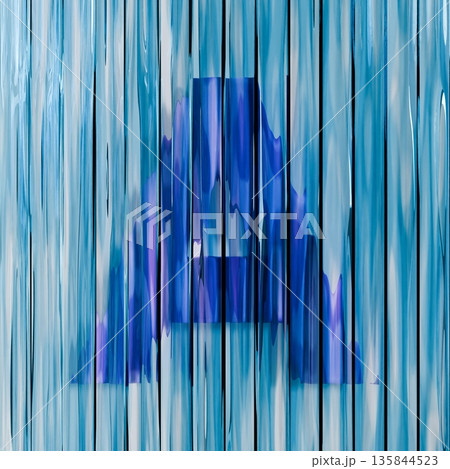 Blue reed glass font Letter A 3D Blue reed glass font Letter A 3D 135844523