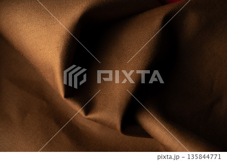 茶色のファブリックを写した背景用写真 茶色のファブリックを写した背景用写真 135844771