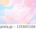 パステルカラーのミニマル幾何学背景 135845108