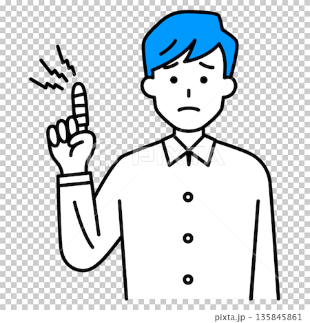 年輕男子手指受傷 135845861