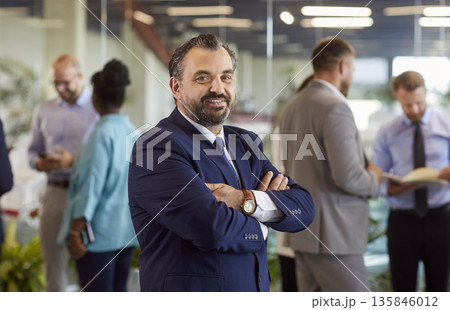 Confident mature businessman looking at camera, portrait 135846012