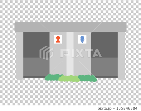 Public toilet illustration Public toilet illustration 135846584