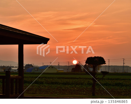 清里町ふれあい広場の夕暮れ 清里町ふれあい広場の夕暮れ 135846865