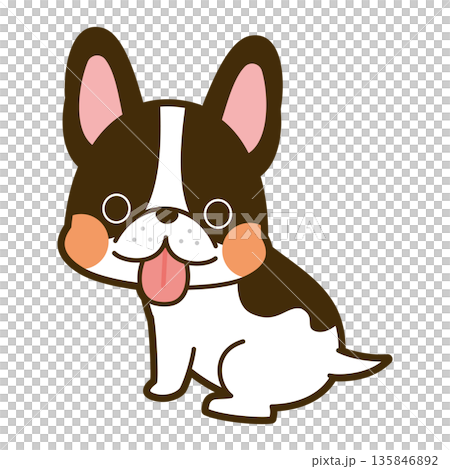 法國牛頭犬的例證 法國牛頭犬的例證 135846892