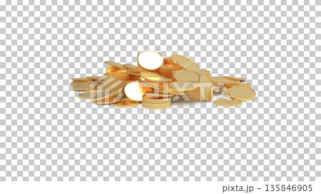 Point activity image: Stacked gold coins CG Point activity image: Stacked gold coins CG 135846905