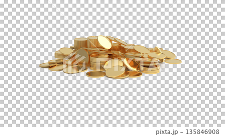 Point activity image: Stacked gold coins CG Point activity image: Stacked gold coins CG 135846908