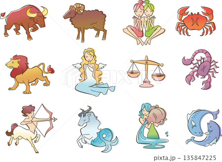 12星座イラスト 135847225