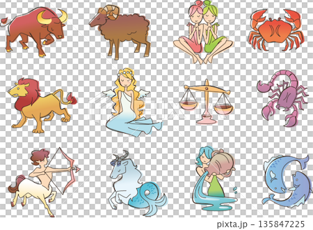 12星座イラスト 135847225