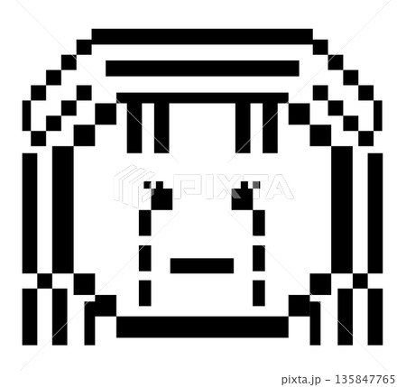 Pixel art outlines of crying girl for decoration, mood, feelings, emotion, expression, human, head shapes, people, icon, colouring book, art, sketch, tattoo, back to school, print, cartoon, character 135847765