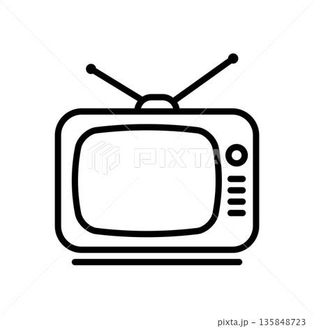 television icon vector design template in white background television icon vector design template in white background 135848723