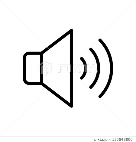 speaker icon vector design template 135848800