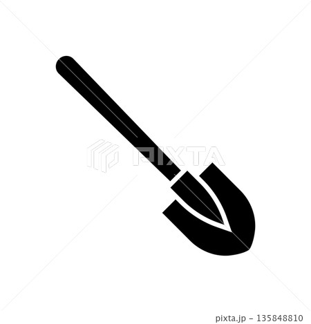 shovel icon vector design template in white background shovel icon vector design template in white background 135848810