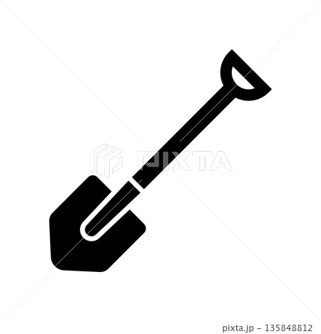 shovel icon vector design template in white background shovel icon vector design template in white background 135848812