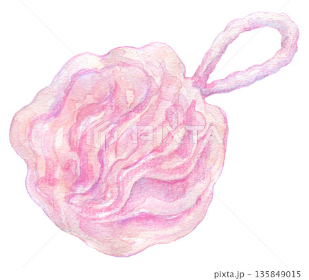水彩イラスト　手描きイラスト　体用スポンジ 135849015