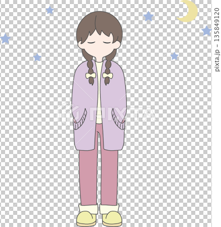 ポケットに手を入れる女性 135849120