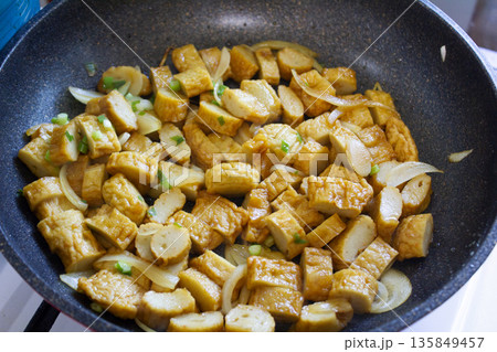 Stir-fried fish cake is one of the Korean side dishes Stir-fried fish cake is one of the Korean side dishes 135849457