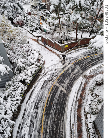 It's a snowy winter landscape It's a snowy winter landscape 135849531