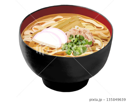 きしめん(黒赤椀) きしめん(黒赤椀) 135849639