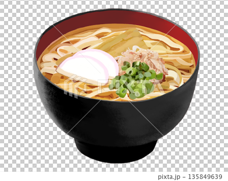 きしめん(黒赤椀) きしめん(黒赤椀) 135849639