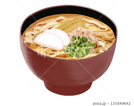 きしめん(赤黒椀) きしめん(赤黒椀) 135849642