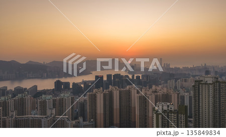 Jan 18 2026 Warm Sunset Illuminates Hong Kong Skyline And Victoria Harbour Jan 18 2026 Warm Sunset Illuminates Hong Kong Skyline And Victoria Harbour 135849834