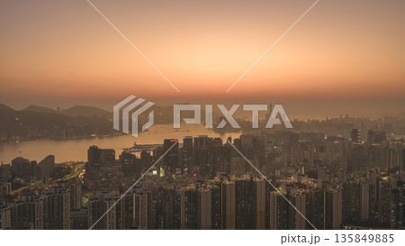 Jan 18 2026 Twilight Glow Spreading Across Kowloon And Hong Kong Skyline 135849885