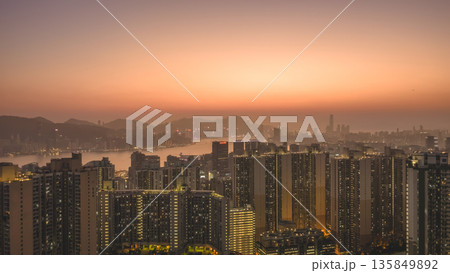 Jan 18 2026 Warm Sunset Light Illuminates Dense Skyline Of Kwun Tong Jan 18 2026 Warm Sunset Light Illuminates Dense Skyline Of Kwun Tong 135849892