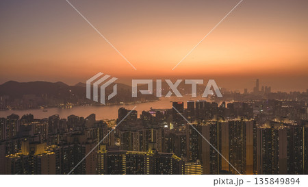 Jan 18 2026 Twilight Glow Spreading Across Kowloon And Hong Kong Skyline 135849894