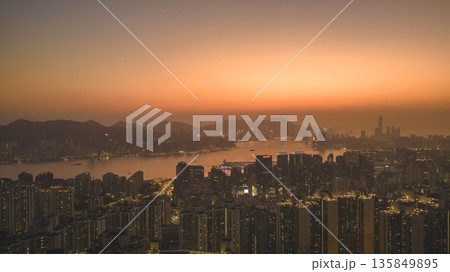 Jan 18 2026 Twilight Glow Spreading Across Kowloon And Hong Kong Skyline 135849895
