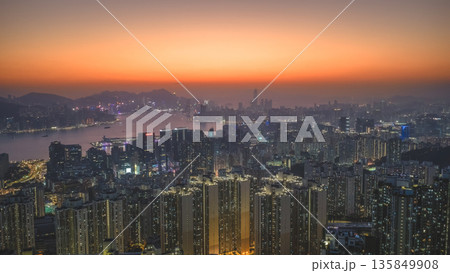 Jan 18 2026 Twilight glow spreads across Kowloon skyline from Tai Sheung Tok Jan 18 2026 Twilight glow spreads across Kowloon skyline from Tai Sheung Tok 135849908