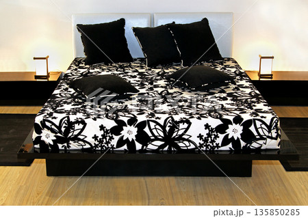 Modern double bed Modern double bed 135850285