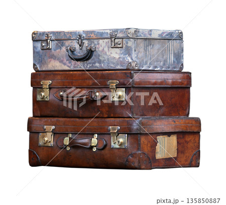 Aged suitcases 135850887