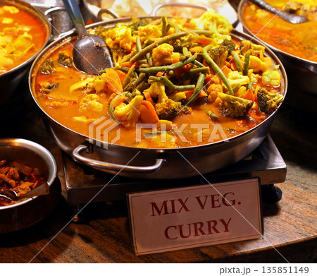 Mix vegetables curry 135851149
