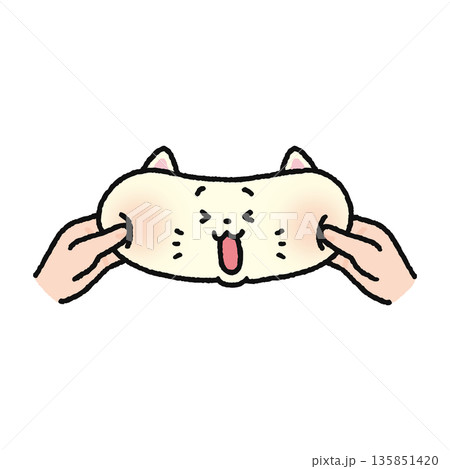 のびのびスクイーズでリラックスする・ネコ 135851420