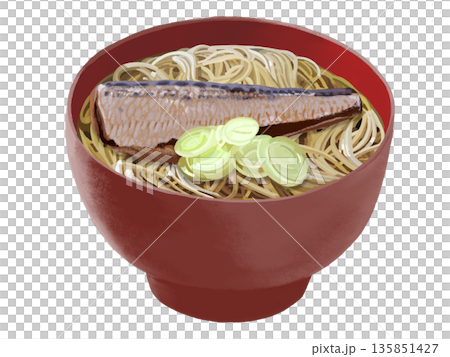 にしんそば（赤椀） 135851427