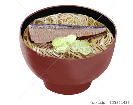 にしんそば（赤黒椀） 135851428