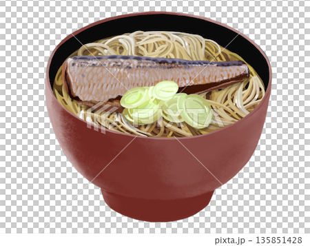 にしんそば（赤黒椀） 135851428