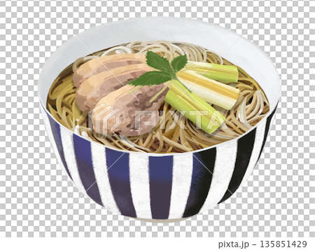 鴨南蛮そば（縞椀） 135851429