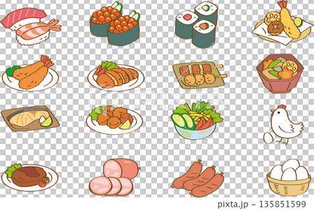 食物插圖 食物插圖 135851599