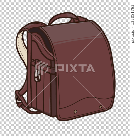 書包插圖(棕色) 書包插圖(棕色) 135851763