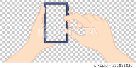 Hand using smartphone Hand using smartphone 135851830