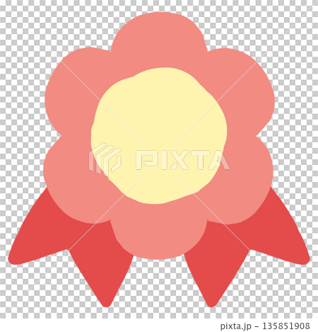 Easy-to-use hand-drawn flower medal badges for kindergartens and nurseries Easy-to-use hand-drawn flower medal badges for kindergartens and nurseries 135851908