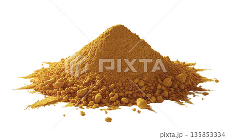 turmeric powder on white background turmeric powder on white background 135853334