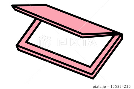 書類読み取り前のスキャナー機器のイラスト 135854236