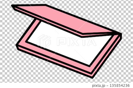 書類読み取り前のスキャナー機器のイラスト 135854236